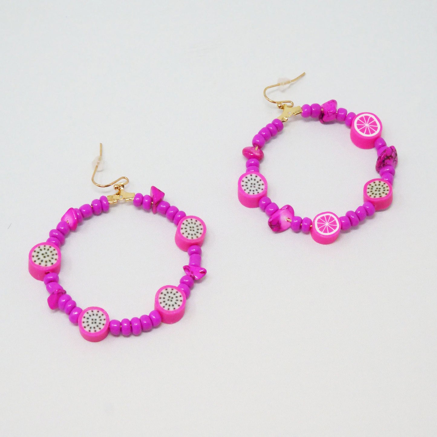 y2k Dragon Fruit Hoops