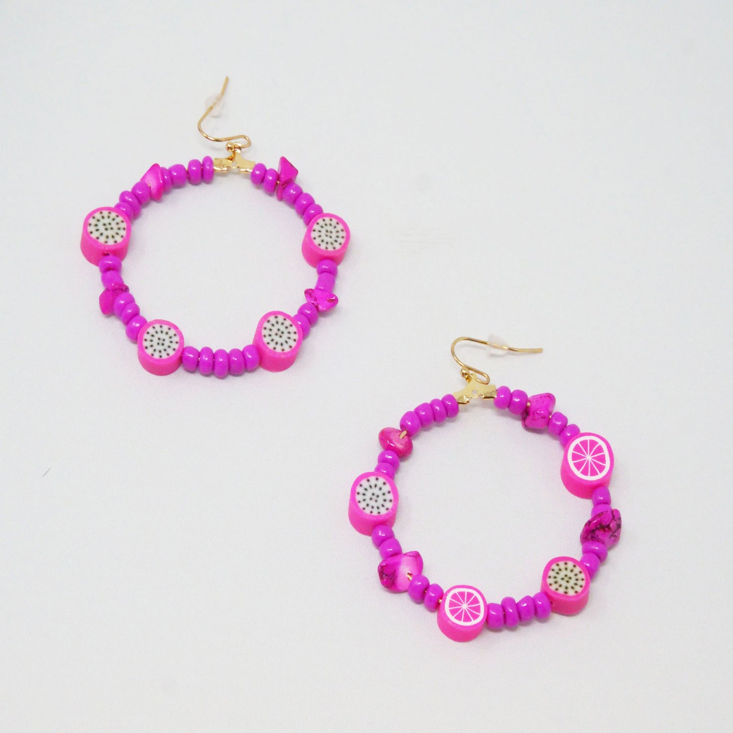 y2k Dragon Fruit Hoops