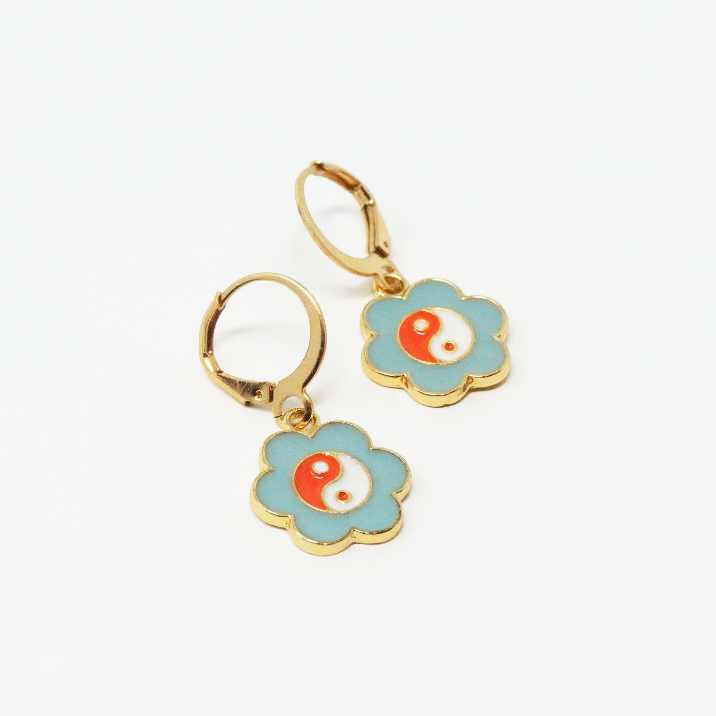 Pastel Retro Teal Earrings