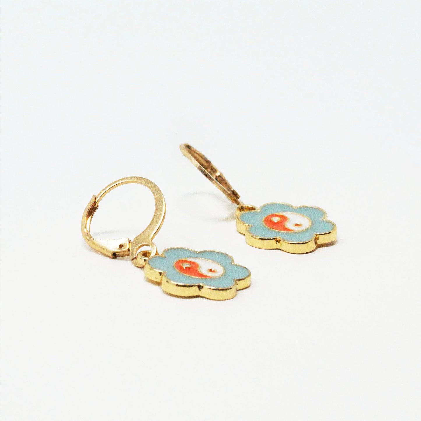 Pastel Retro Teal Earrings