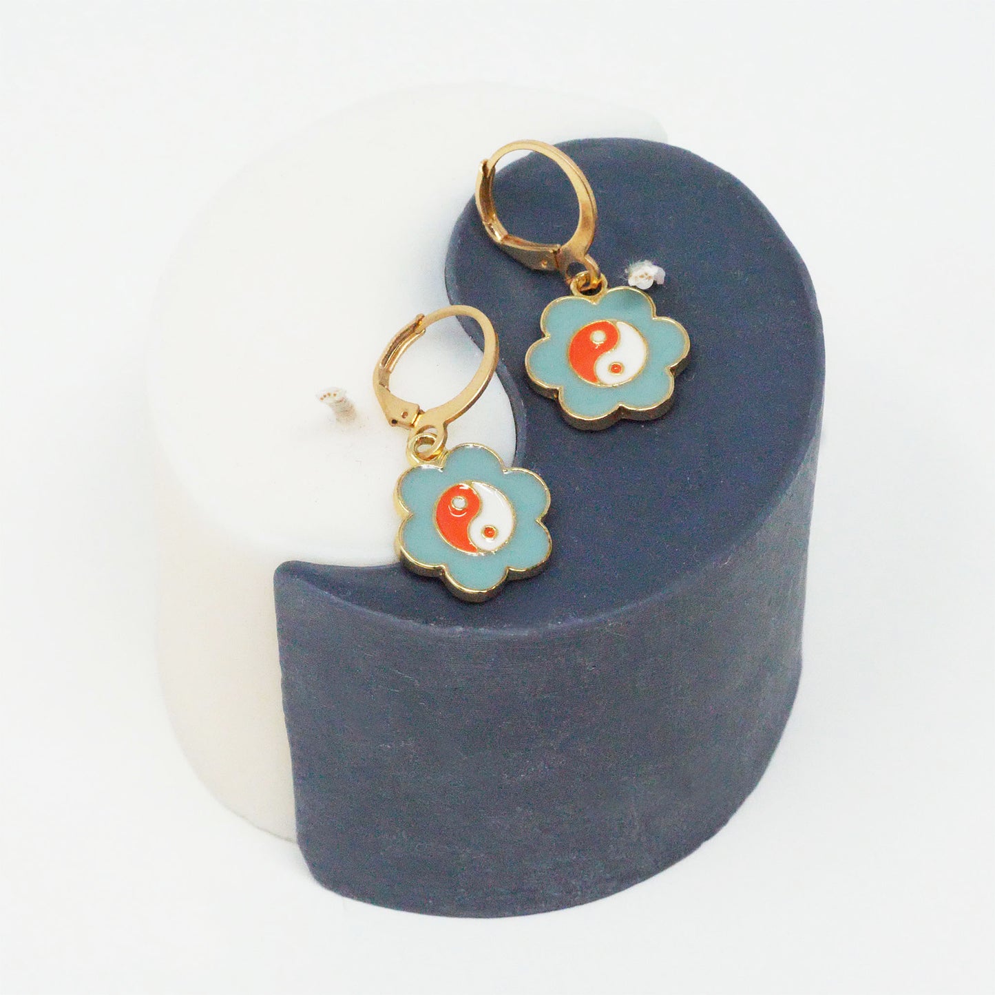 Pastel Retro Teal Earrings