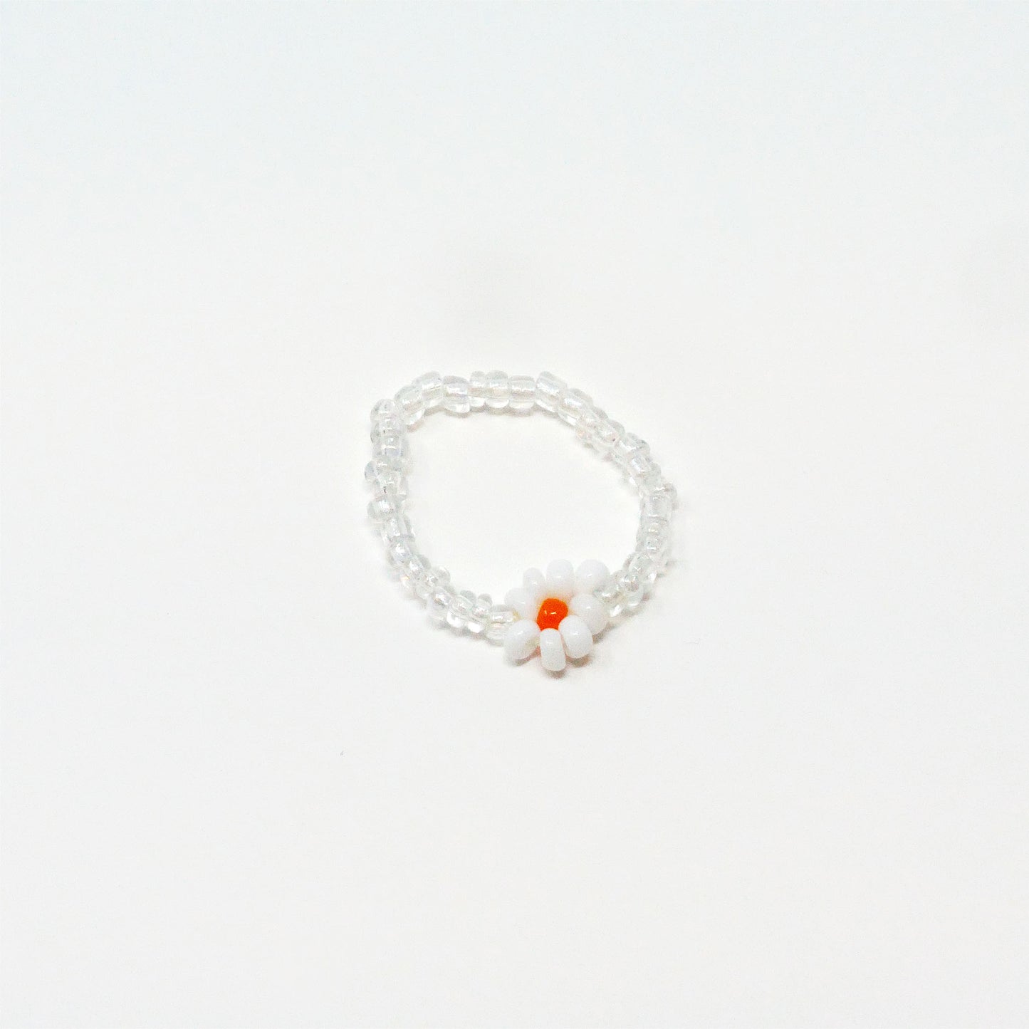 White n Clear Daisy Ring