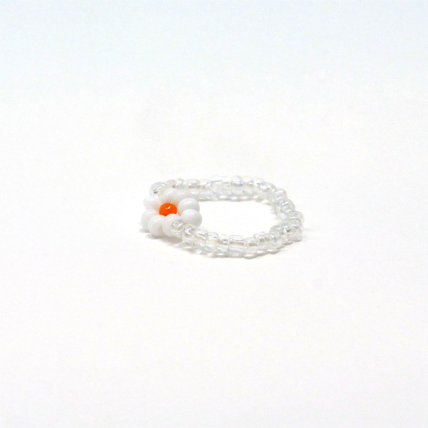 White n Clear Daisy Ring