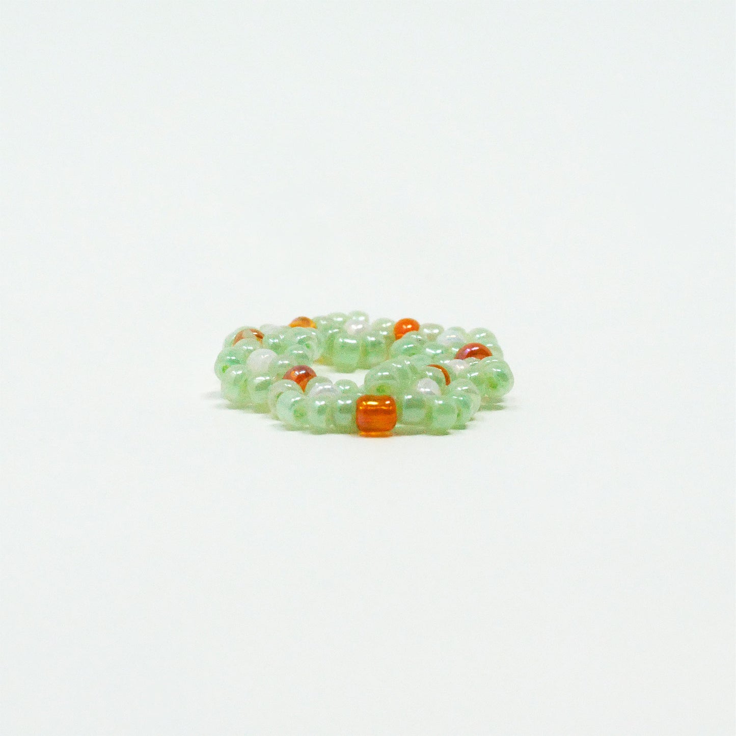 Thick Green Daisy Ring