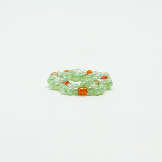 Thick Green Daisy Ring
