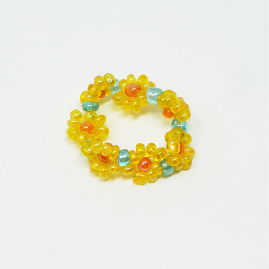 Thick Yellow Daisy Ring
