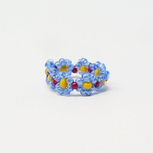 Thick Purple Daisy Ring