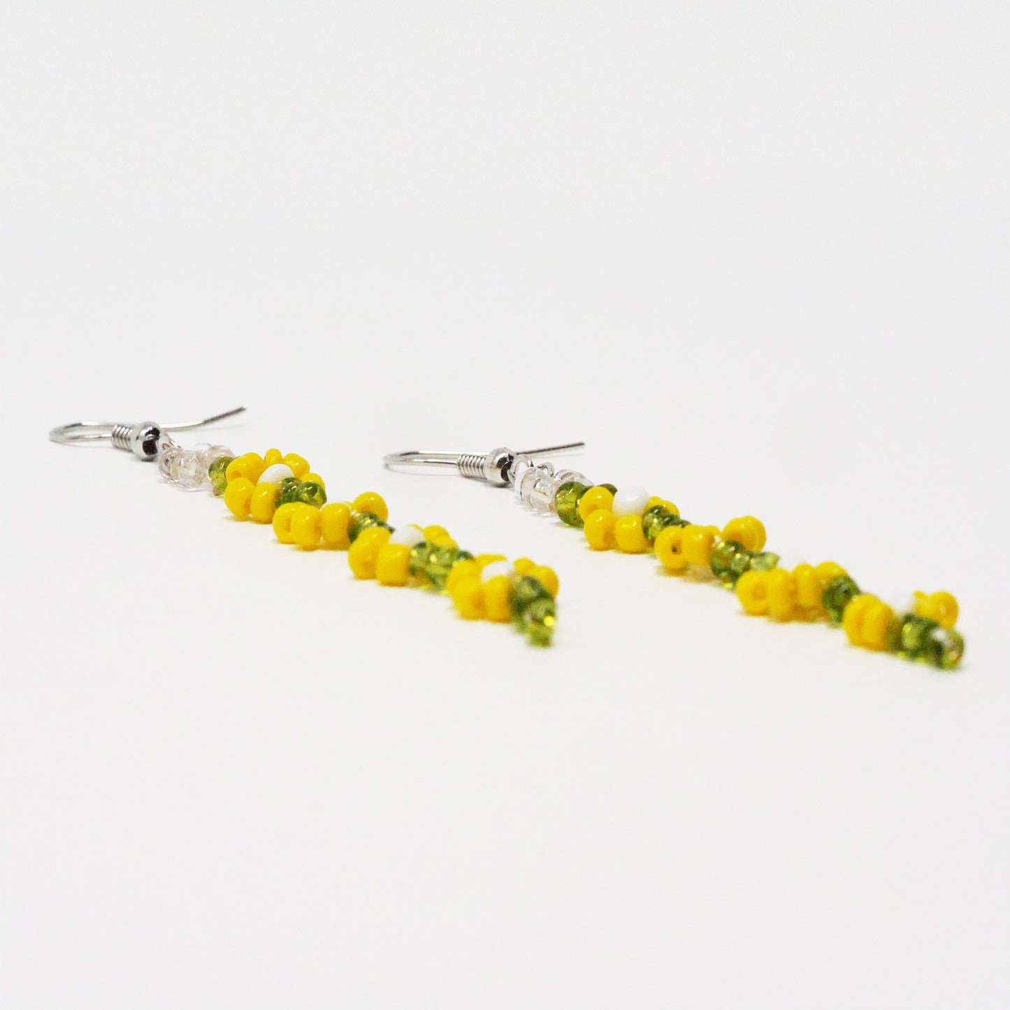 Yellow Daisy Dangly Earrings