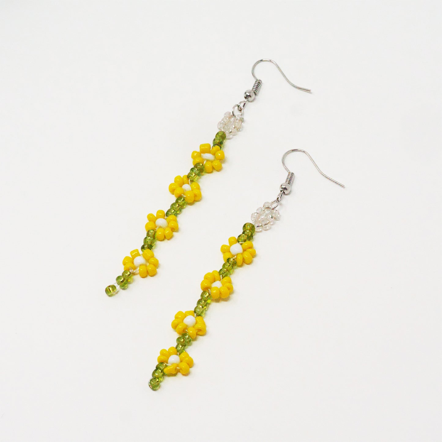 Yellow Daisy Dangly Earrings
