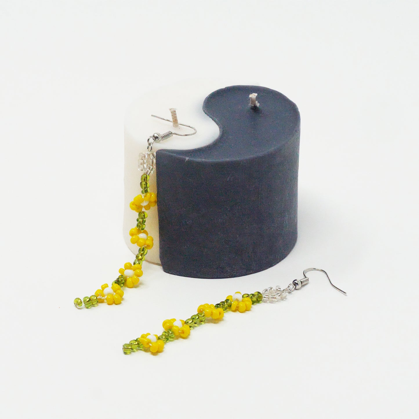 Yellow Daisy Dangly Earrings