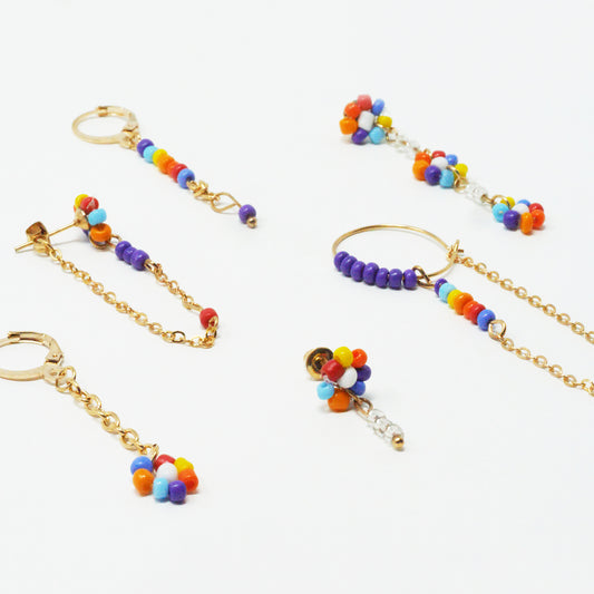 Daisy Rainbow Earring Set