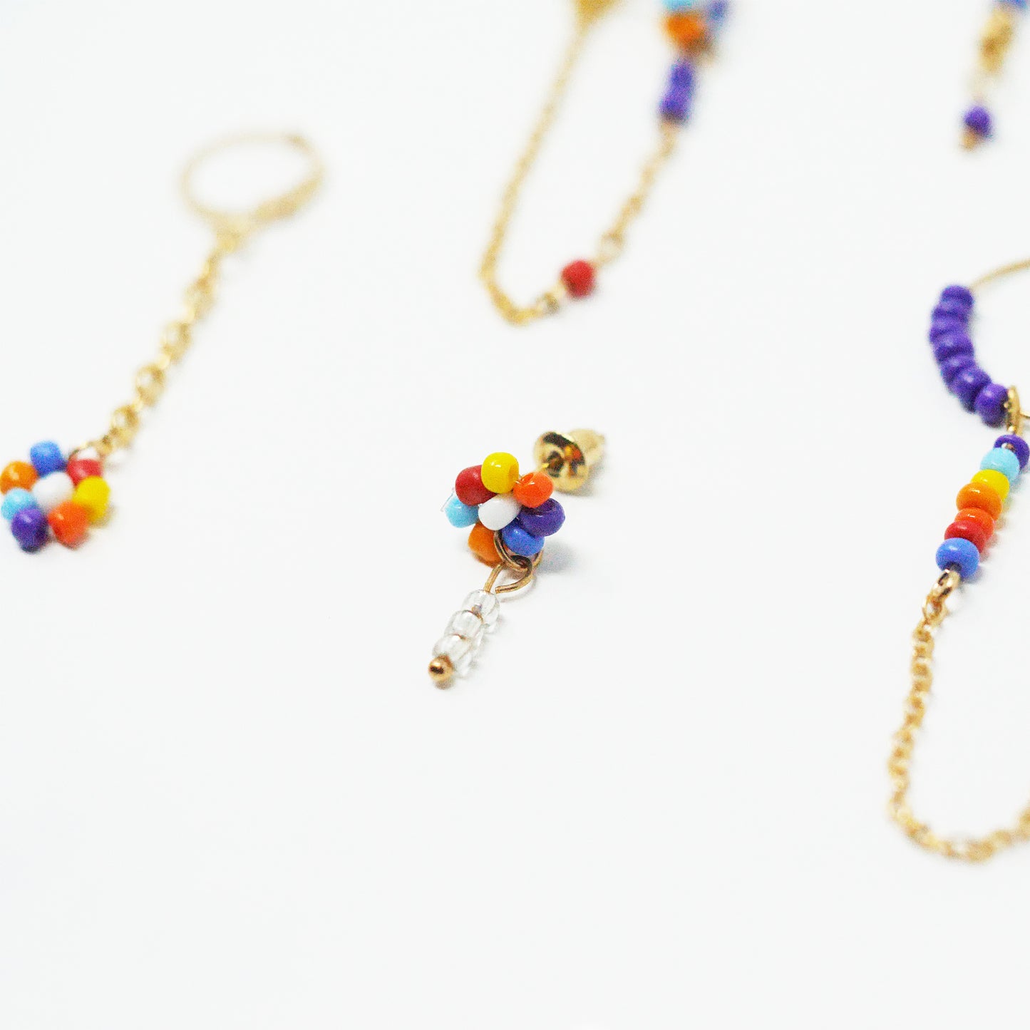 Daisy Rainbow Earring Set