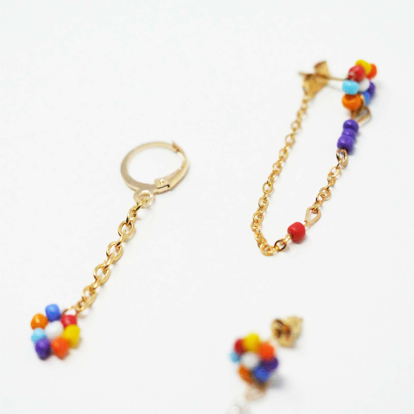 Daisy Rainbow Earring Set