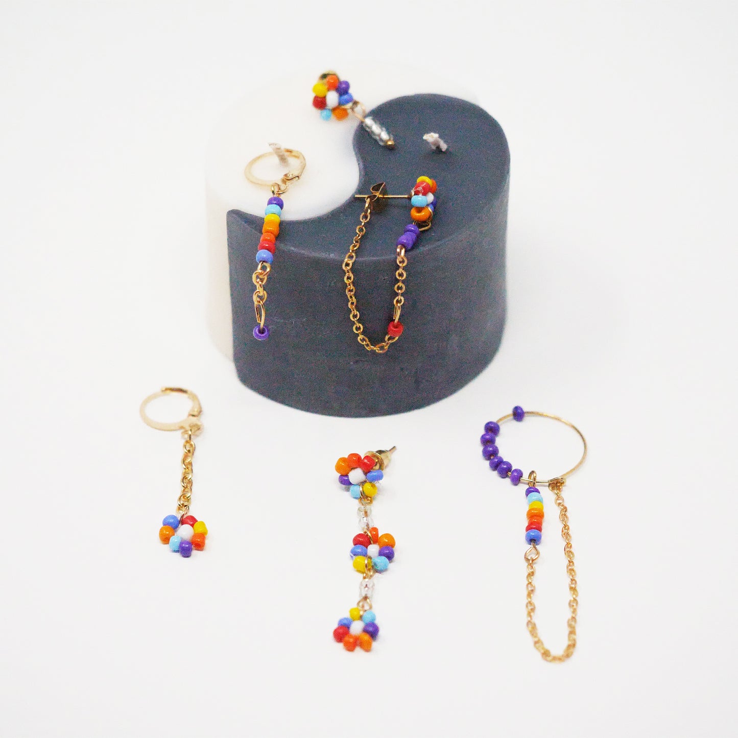 Daisy Rainbow Earring Set