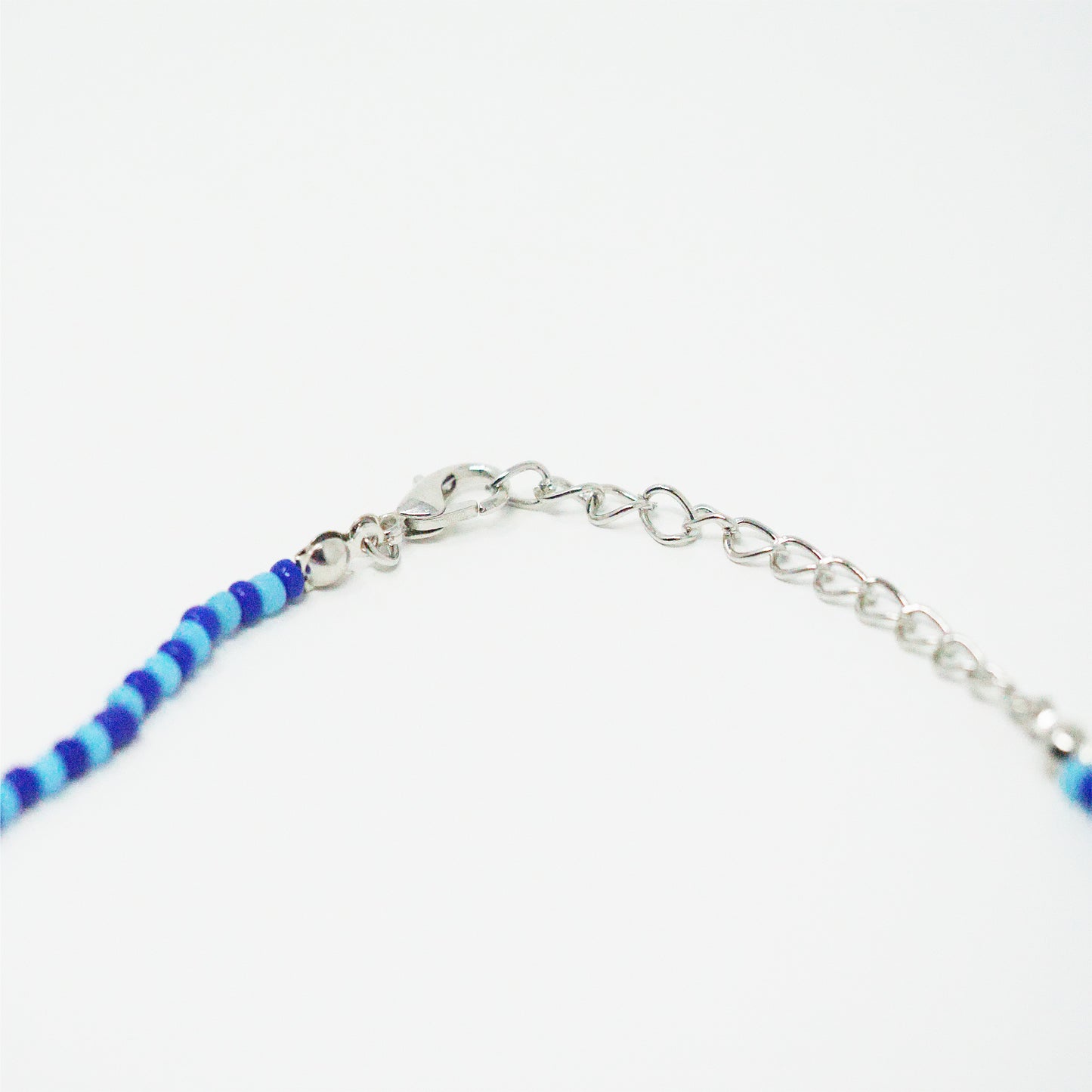 Blue Striped Daisy Necklace