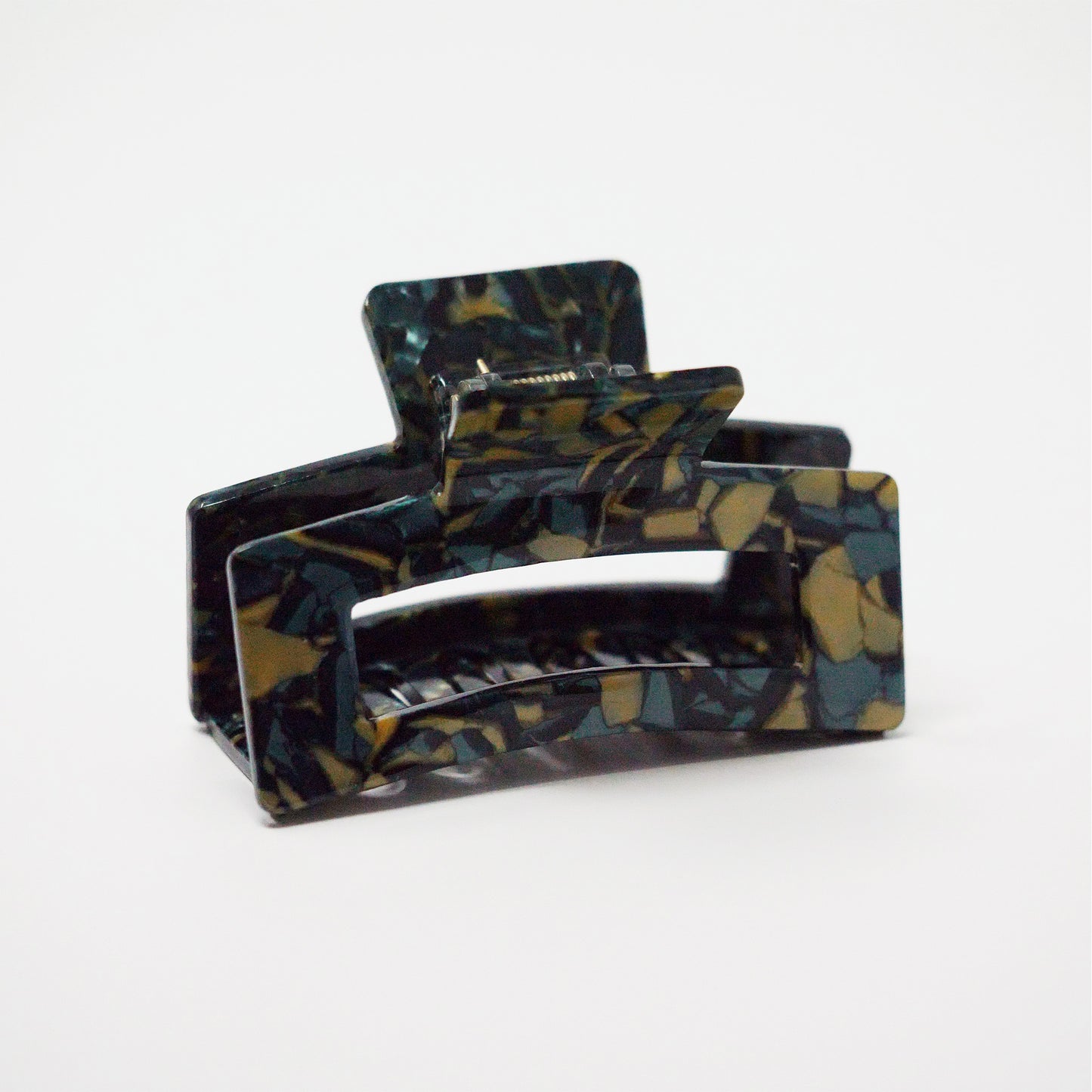 Medium Green Mosaic Rectangular Claw