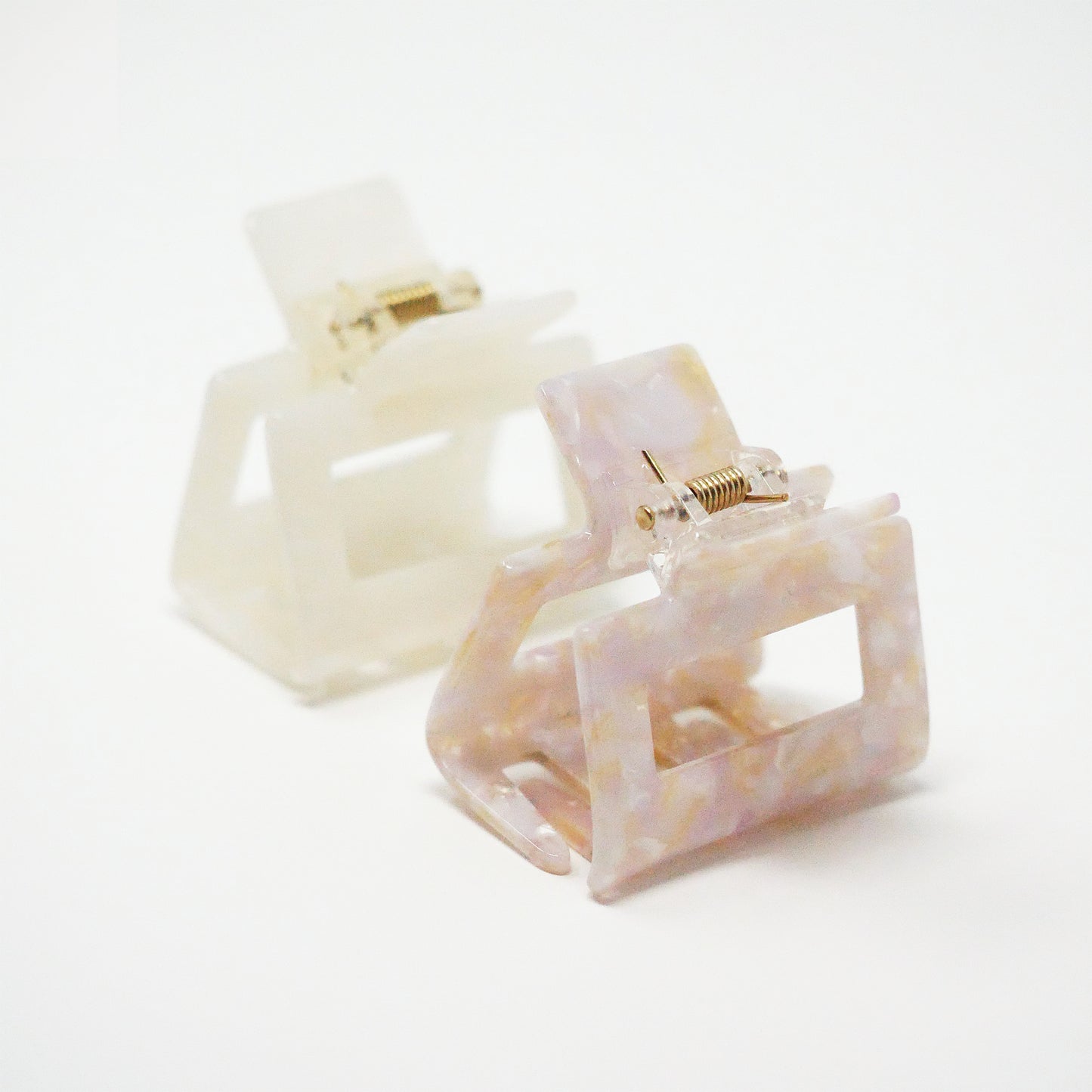 White n Pink Marble Claw Bundle