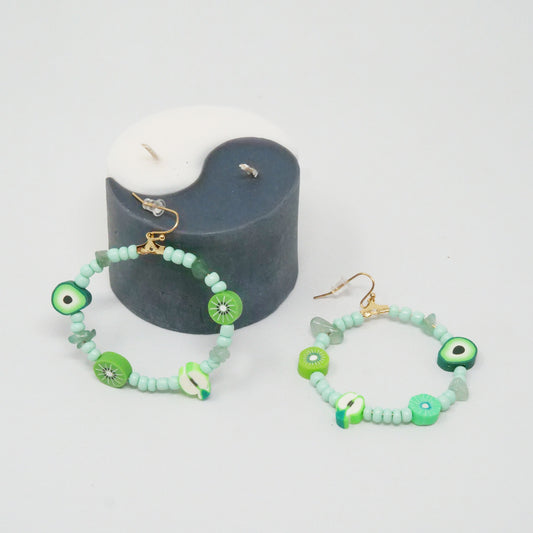 y2k Green Fruity Hoops