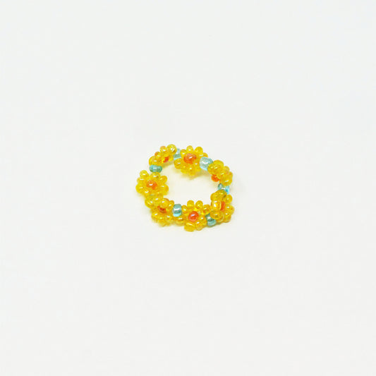 Thick Yellow Daisy Ring