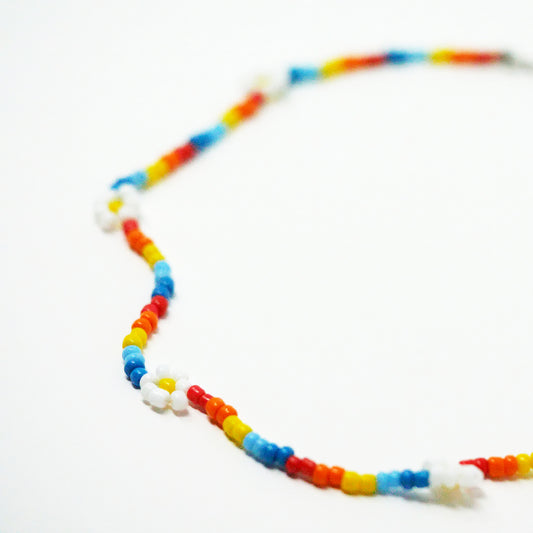 Tropical Daisy Rainbow Necklace