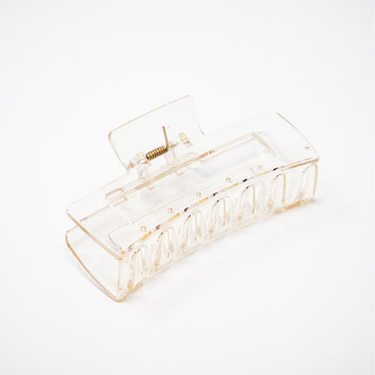 Large Gold Transparent Rectangle Claw