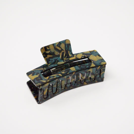 Medium Green Mosaic Rectangular Claw