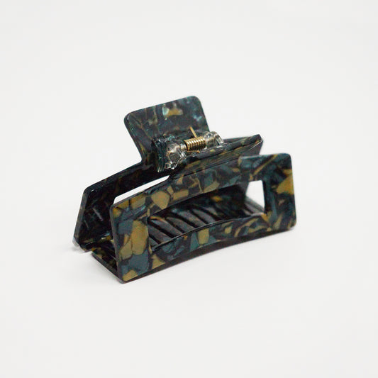 Medium Green Mosaic Rectangular Claw